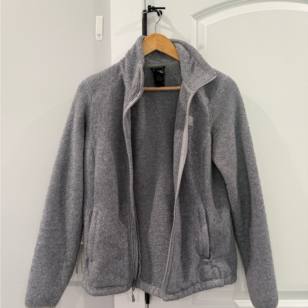 The North Face Gray Sherpa Fleece Jacket